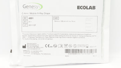 Genesys 4951 Microtek Ecolab C-Arm Mobile X-Ray Drape 41inch x 74inch (x)